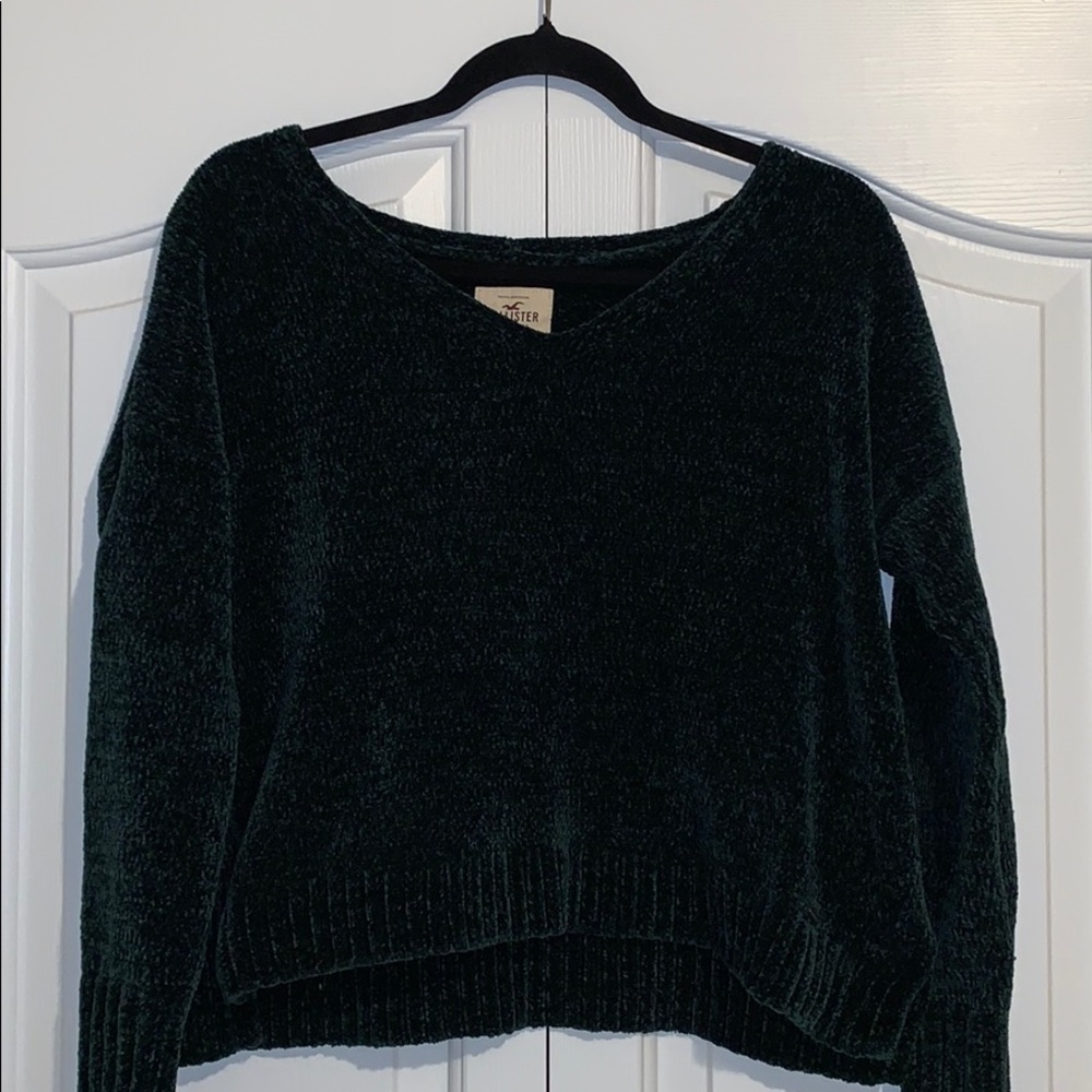 Emerald Green Cropped Hollister Sweater